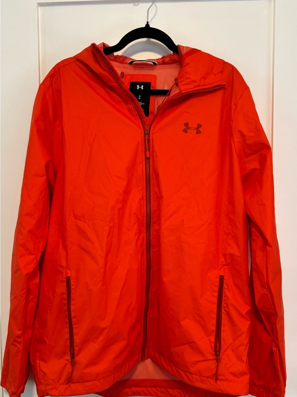 Under Armour Bright Orange Athletic Jacket with Mesh Lining